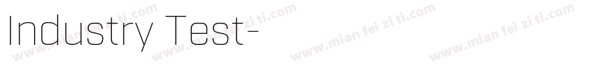 Industry Test字体转换